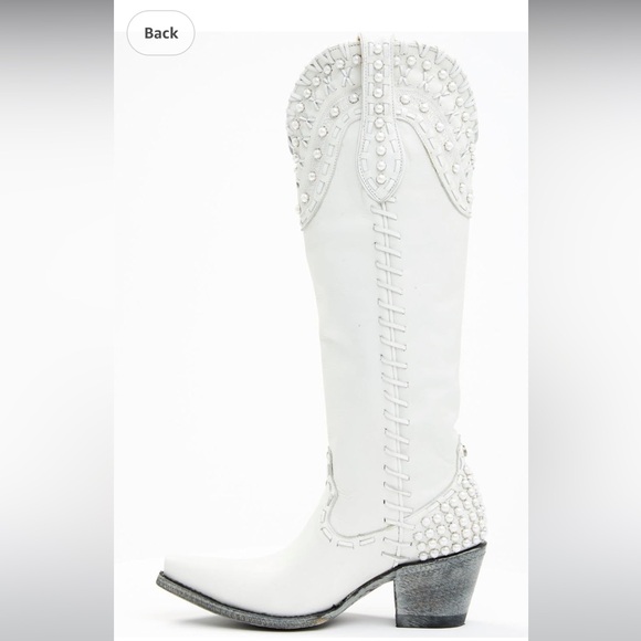 DOUBLE D RANCH BY OLD GRINGO BRIDAL PEARL WESTERN BRIDAL BOOTS - SNIP TOE SZ 10 - Picture 2 of 8